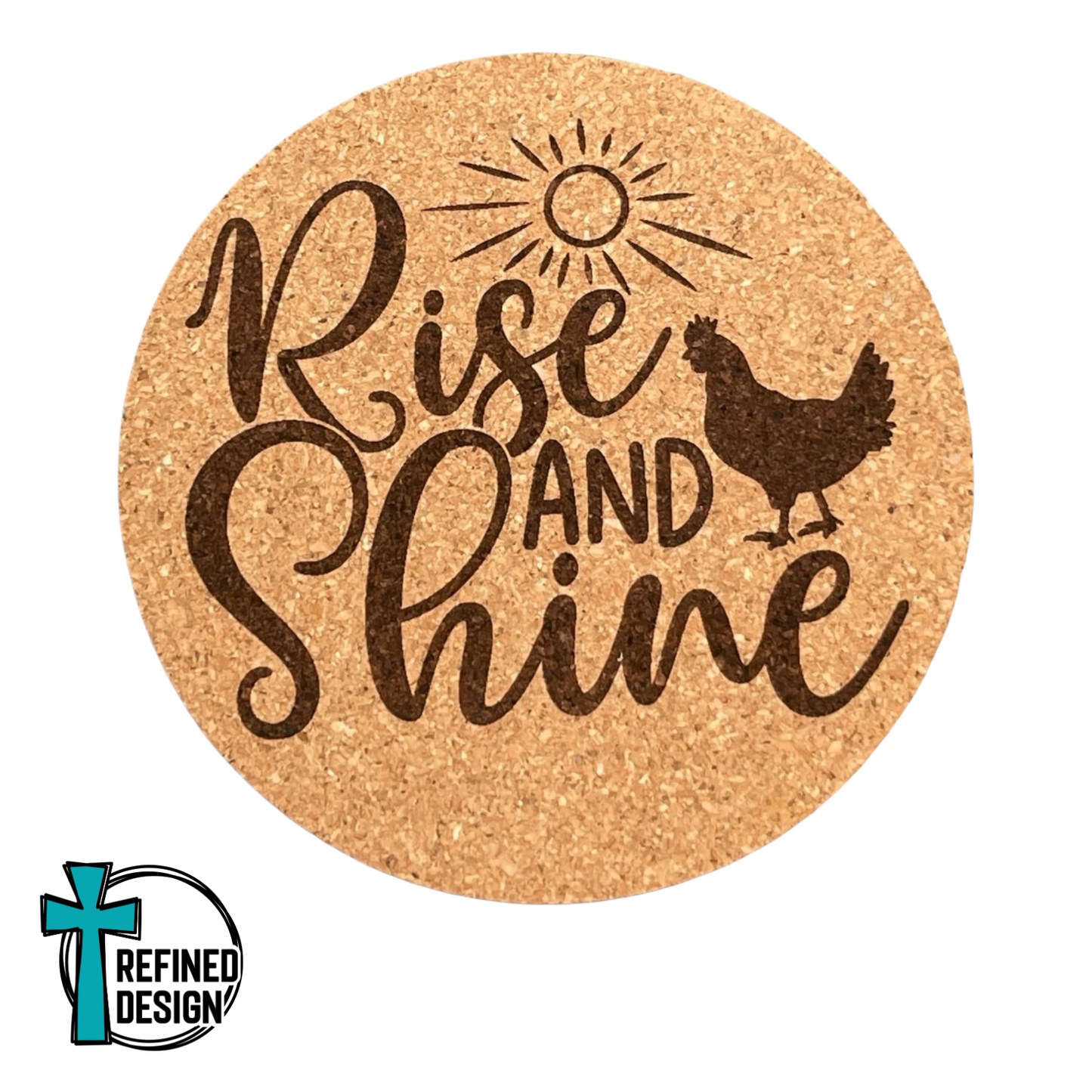 Rise & Shine Cork Coaster