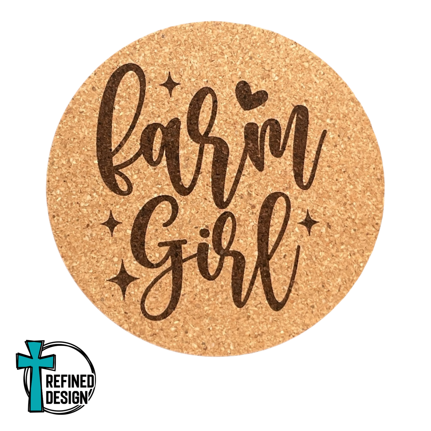 Steadfast Heart Cork Coaster