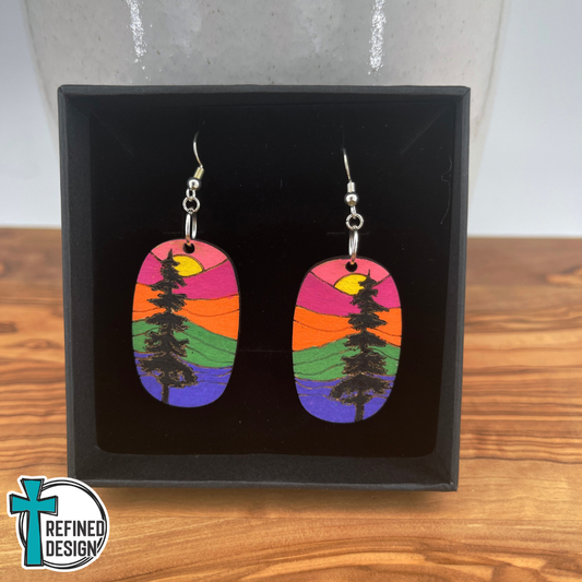 Mountain Meadow Sunset Earrings