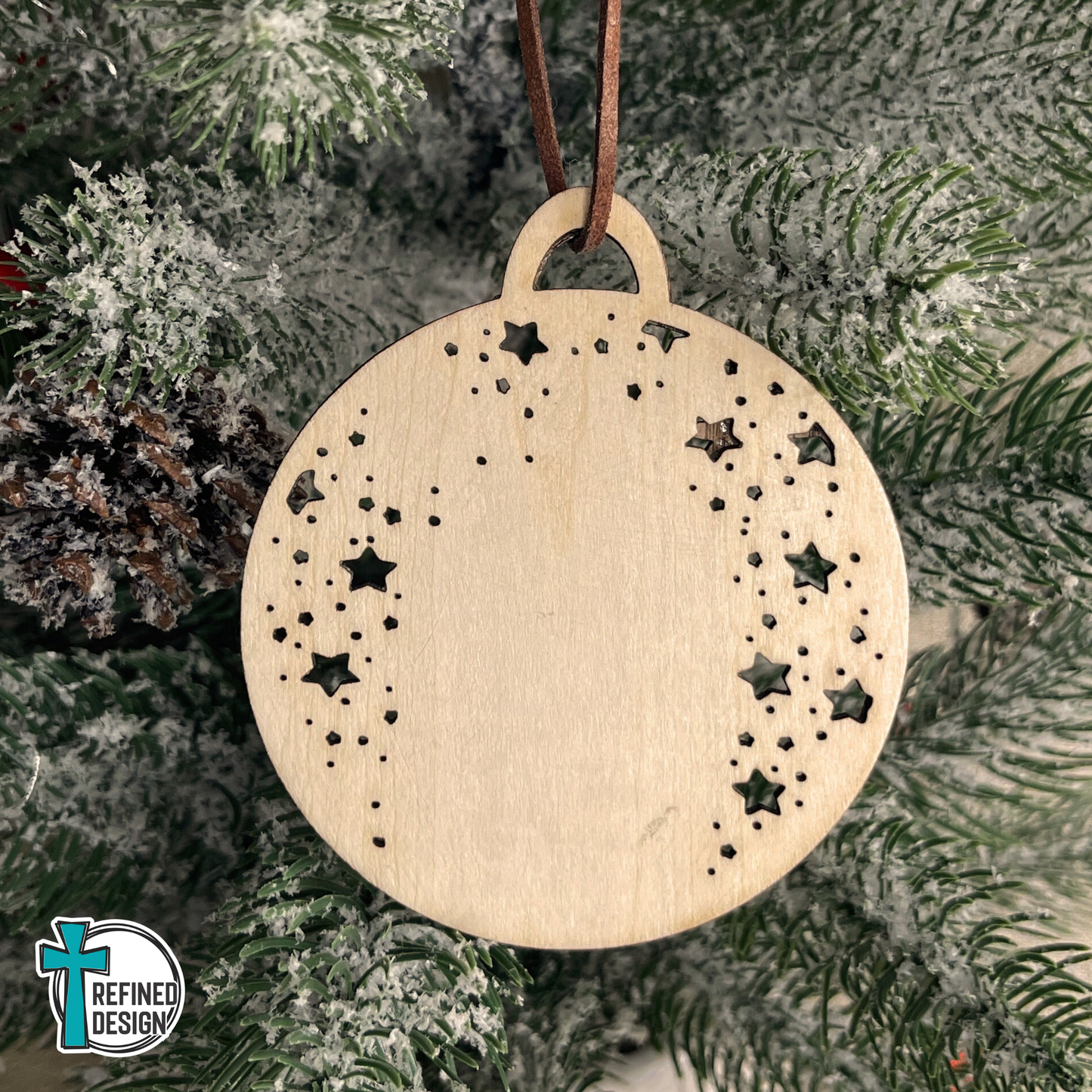 Personalized Starry Nativity Layered Ornament