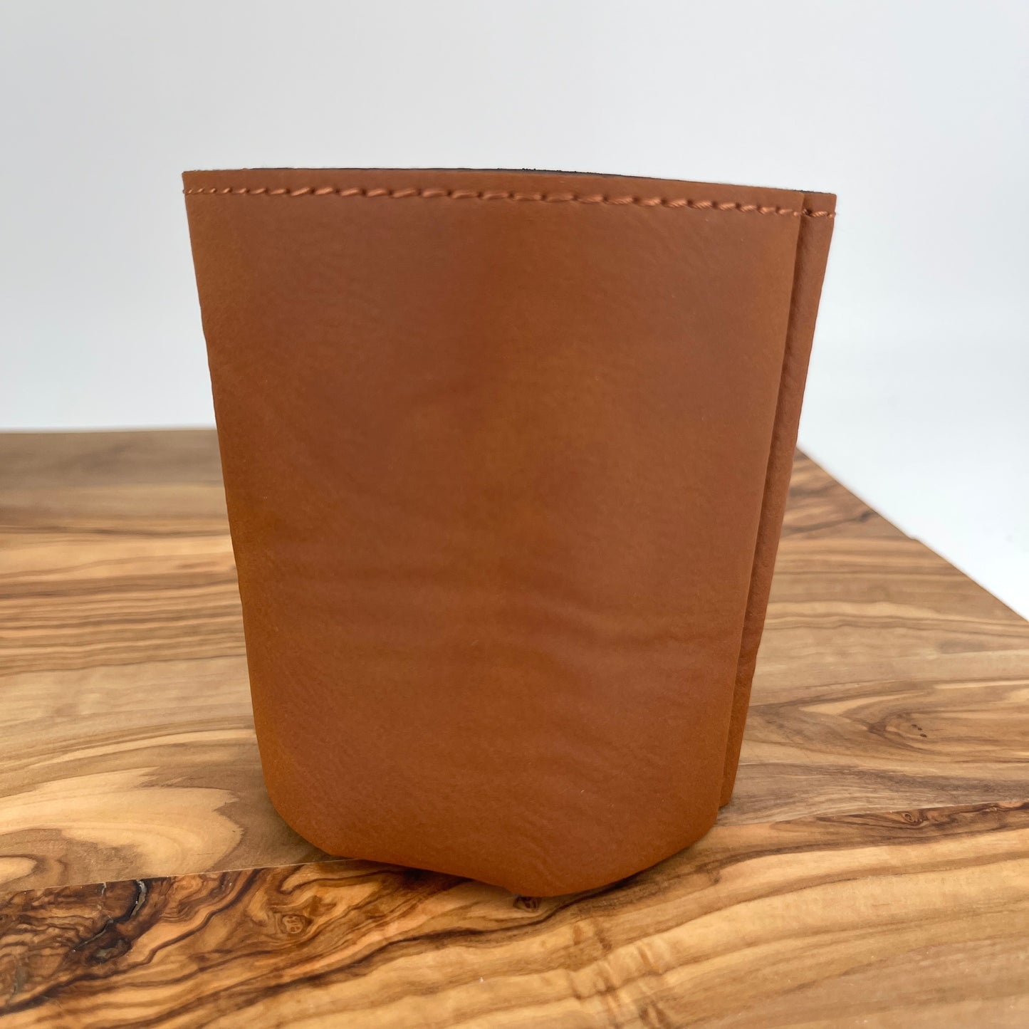 You Can't Scare Me Rawhide/Black Leatherette Beverage Holder