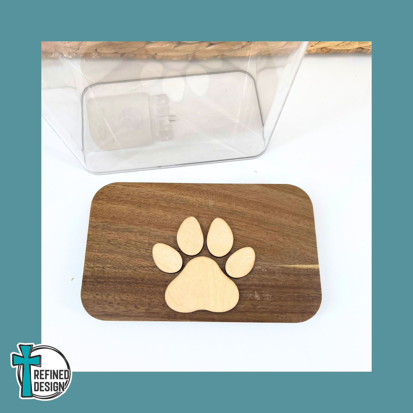 Paw Print Personalized Treat Canister