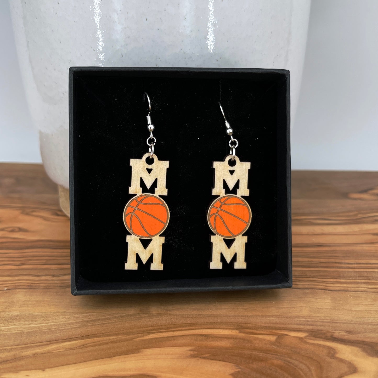 Courtside Cheers Basketball Mom Earrings