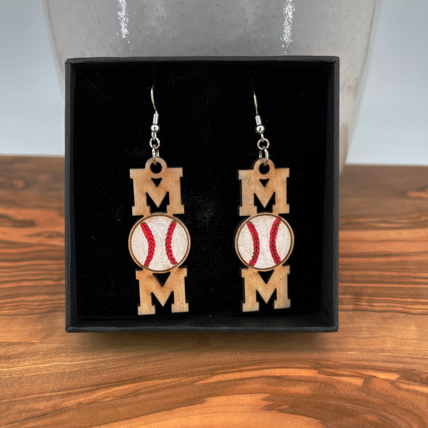 Home Run Cheers Baseball Mom Earrings