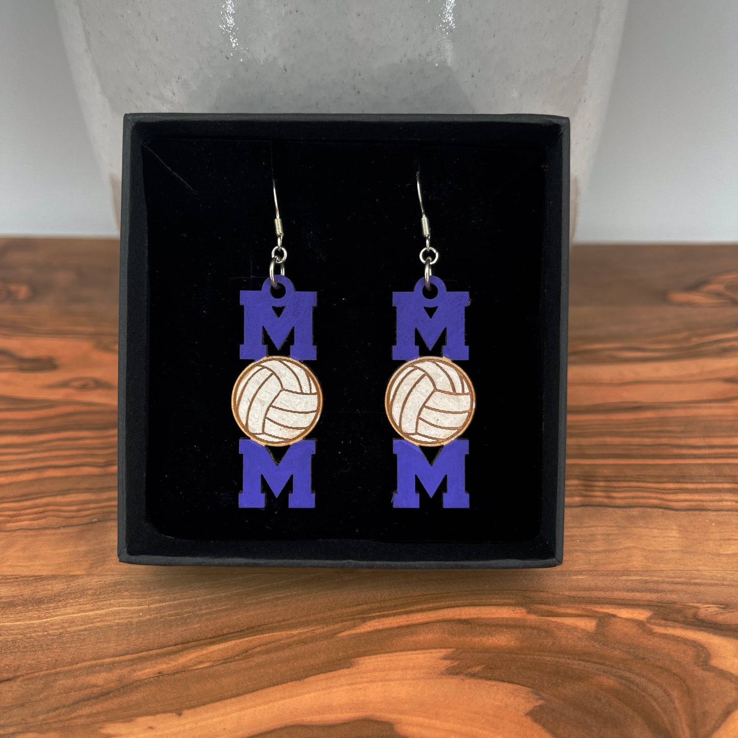 Team Spirit Volleyball Mom Earrings