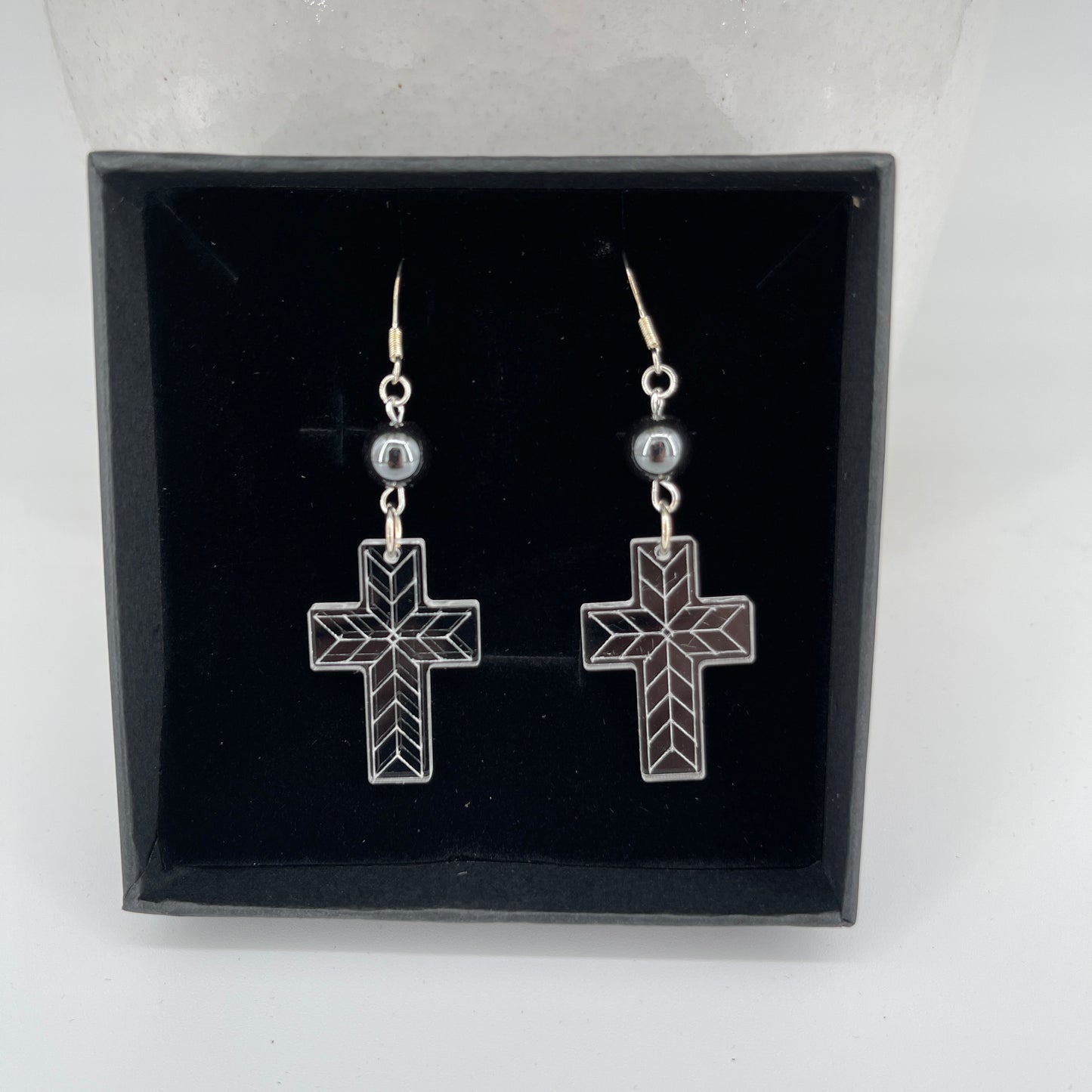 Firm Foundation Cross Earrings