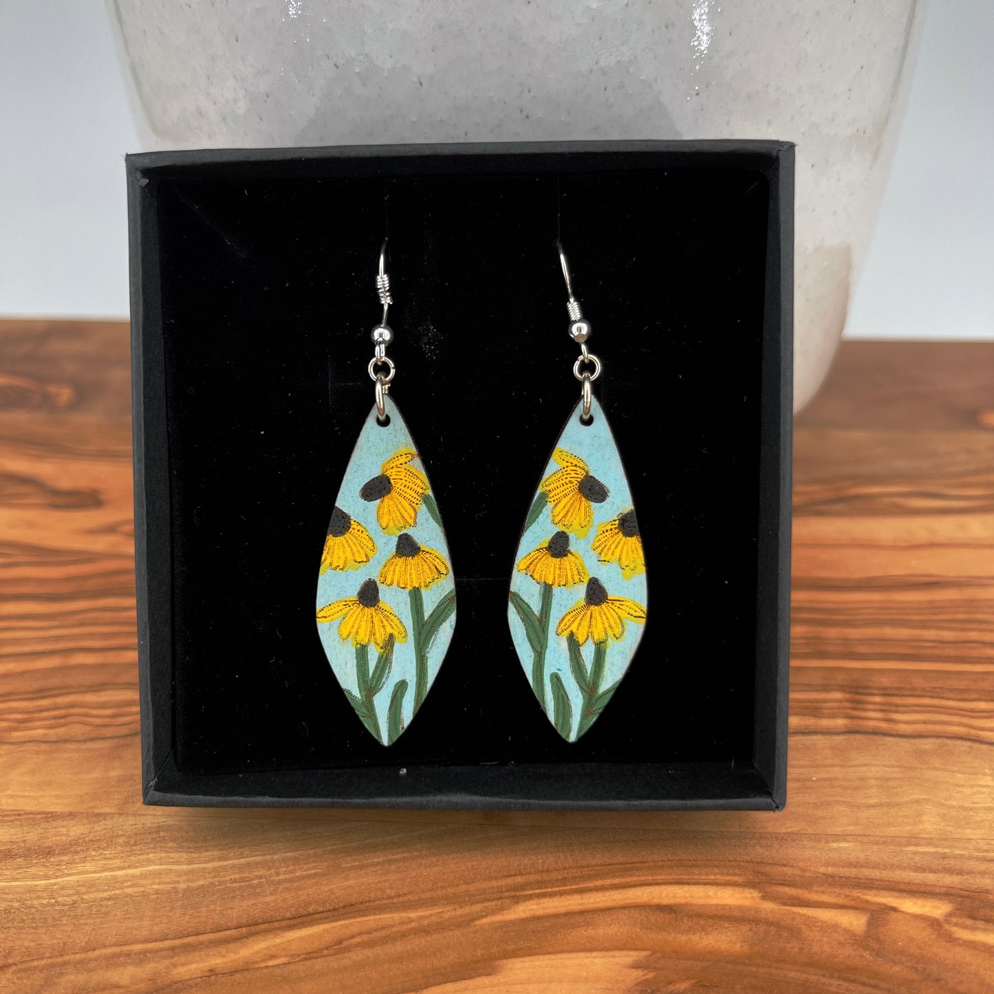 Golden Meadow Coneflower Earrings