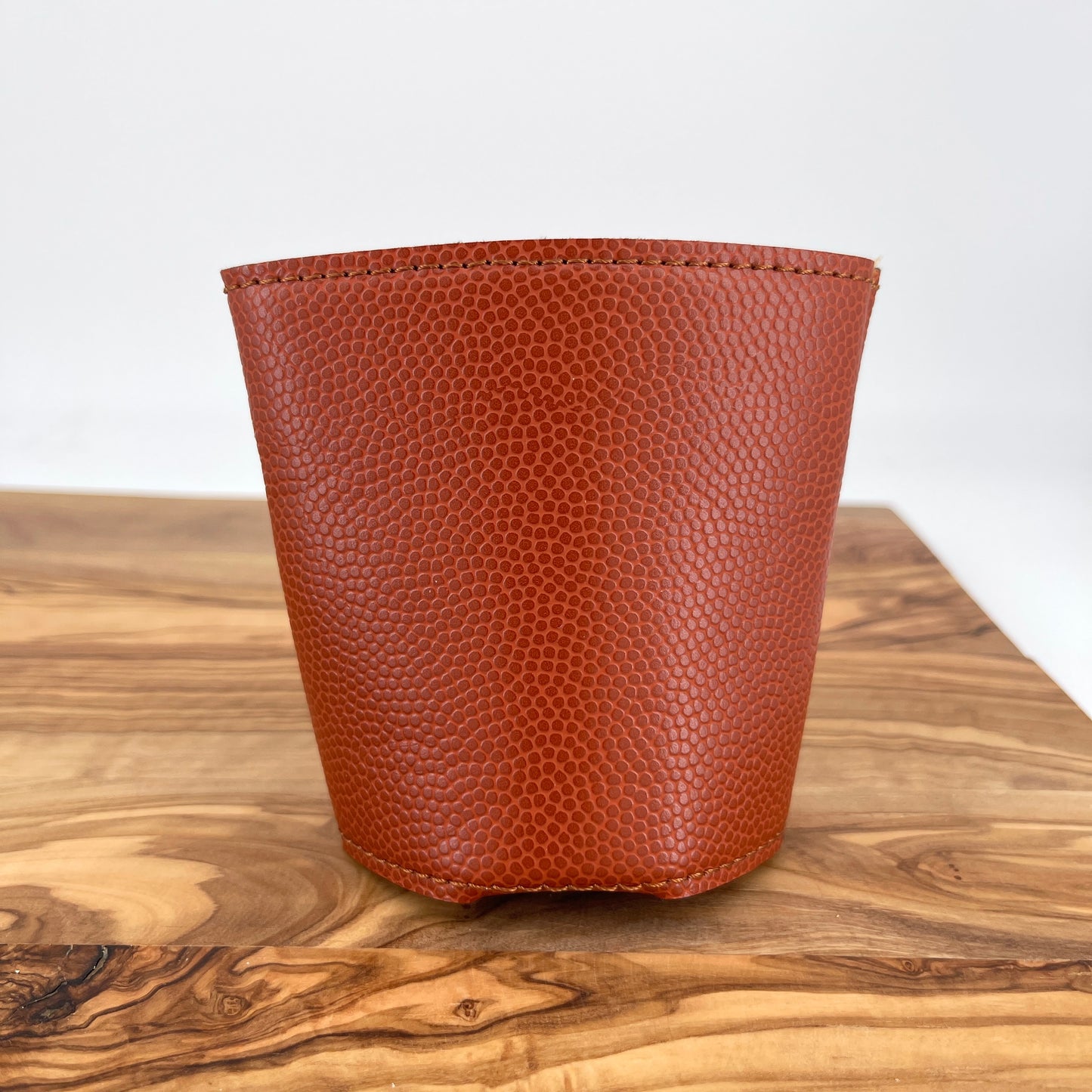 Personalized Basketball Skin/Black Leatherette Beverage Holder