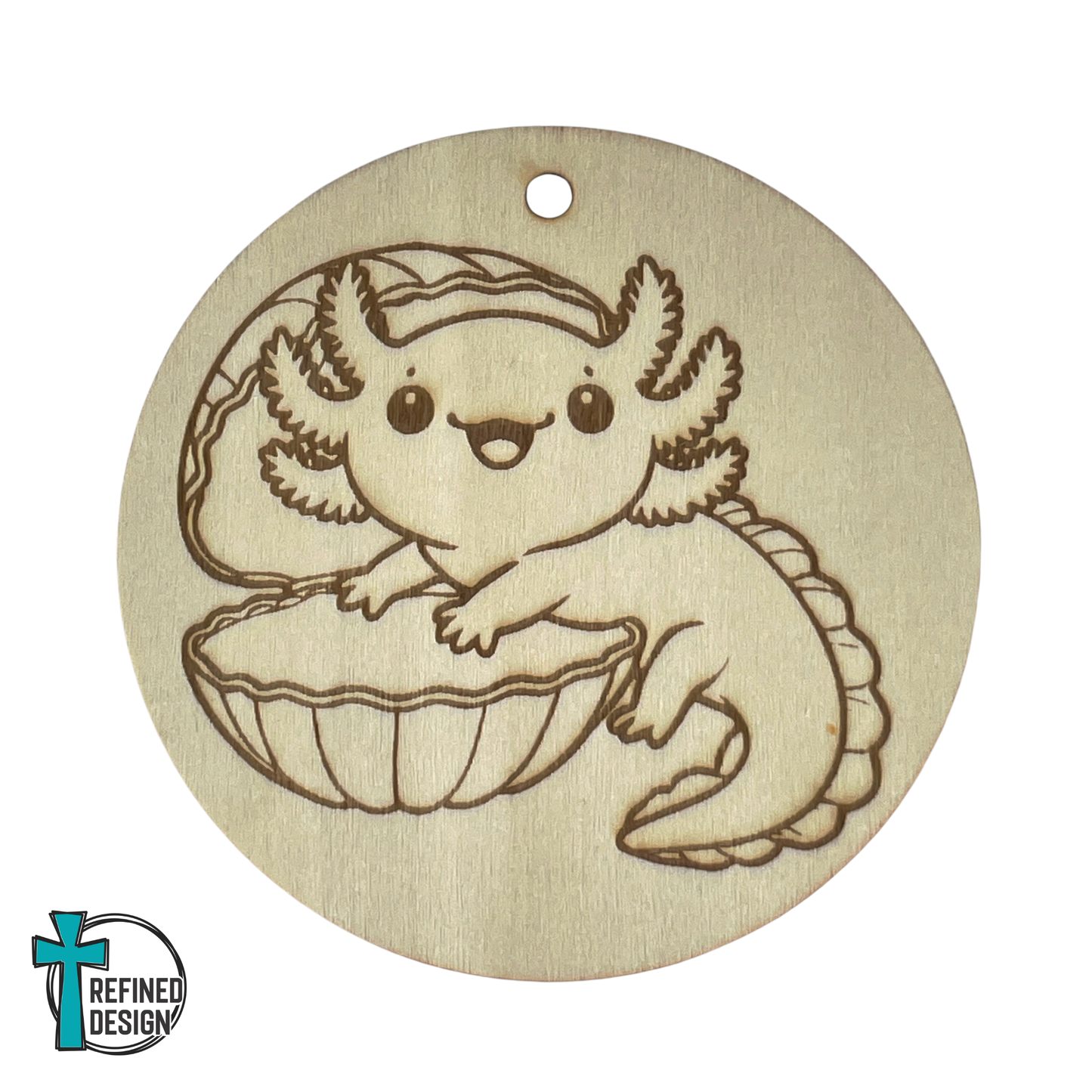 Seashell Smiles Axolotl DIY Round