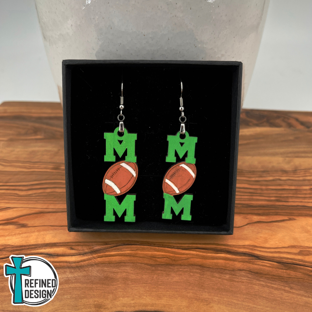 Touchdown Cheers Football Mom Earrings