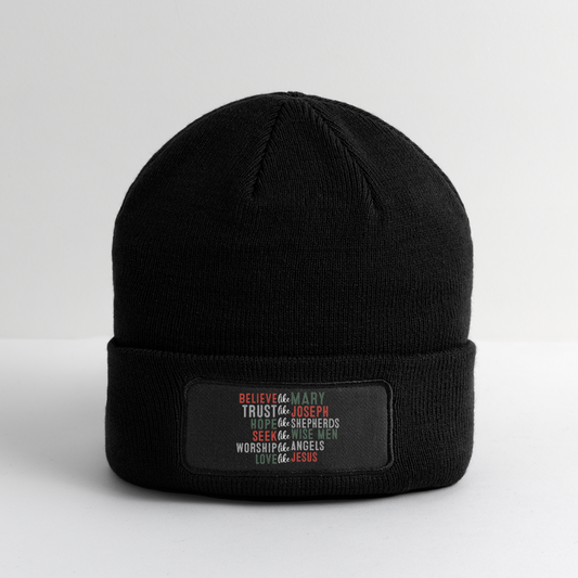 "Love Like Jesus Christmas" Patch Beanie - black