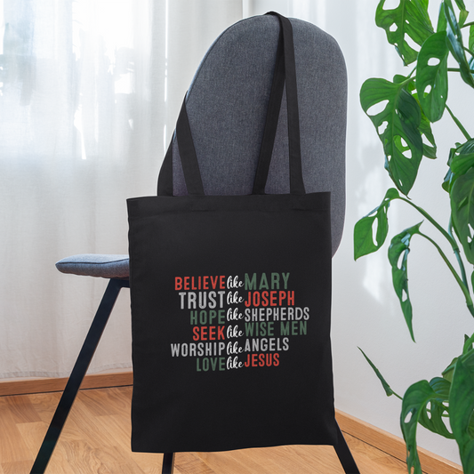 "Love Like Jesus Christmas" Tote Bag - black