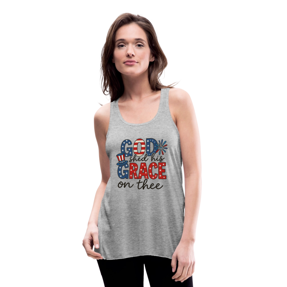 God Shed His Grace on Thee Women's Flowy Tank Top by Bella - heather gray