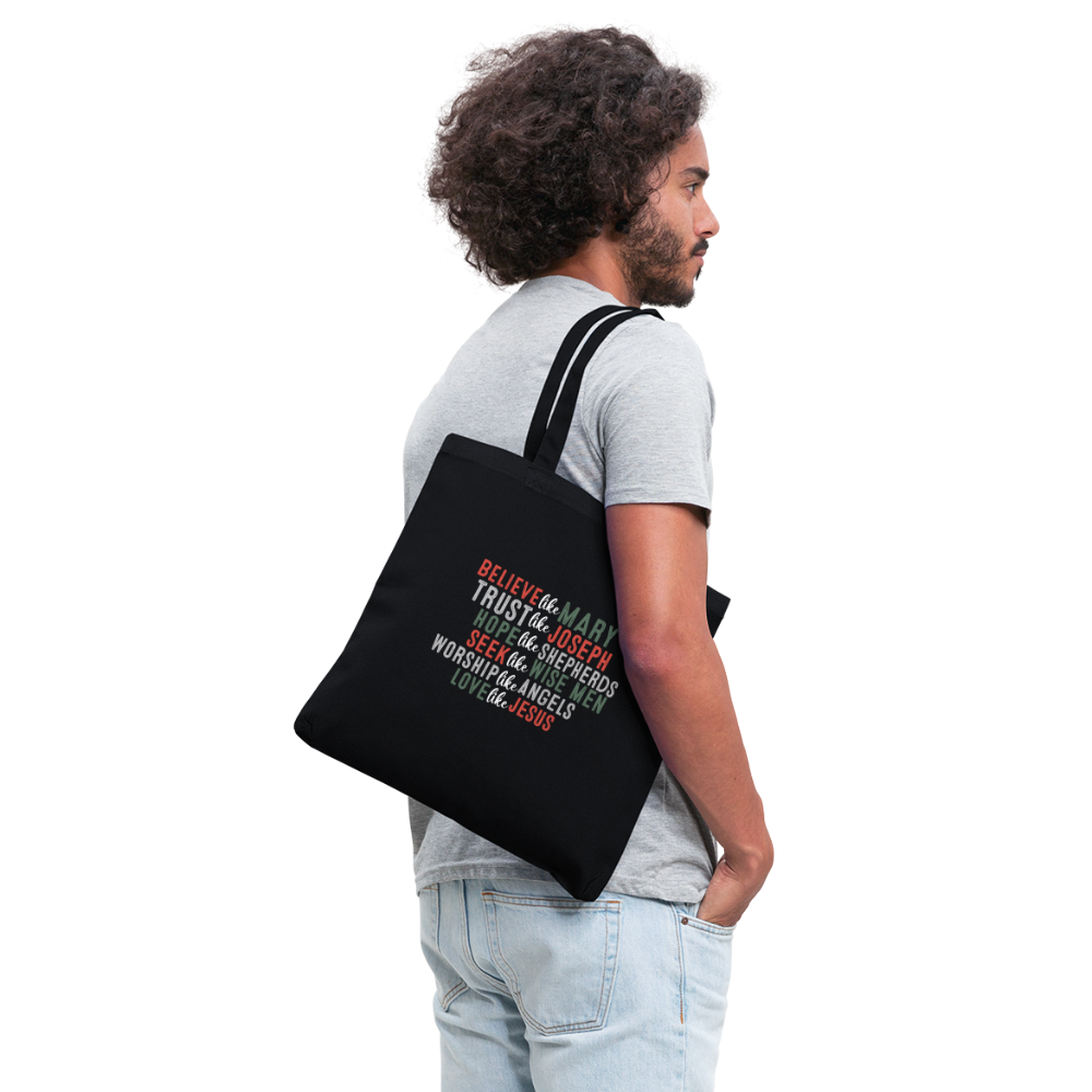 "Love Like Jesus Christmas" Tote Bag - black