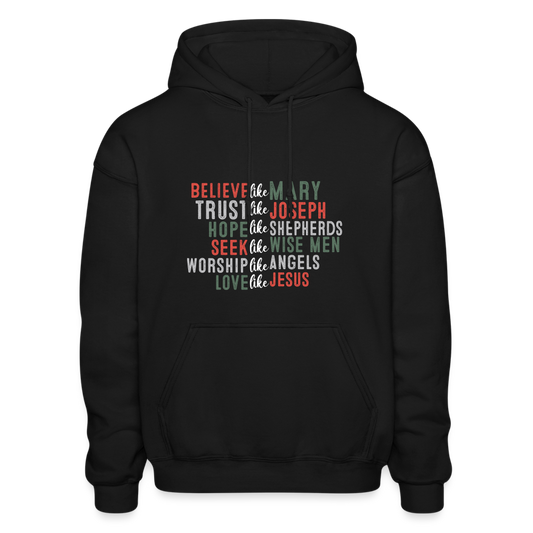 "Love Like Jesus Christmas" Gildan Heavy Blend Adult Hoodie - black