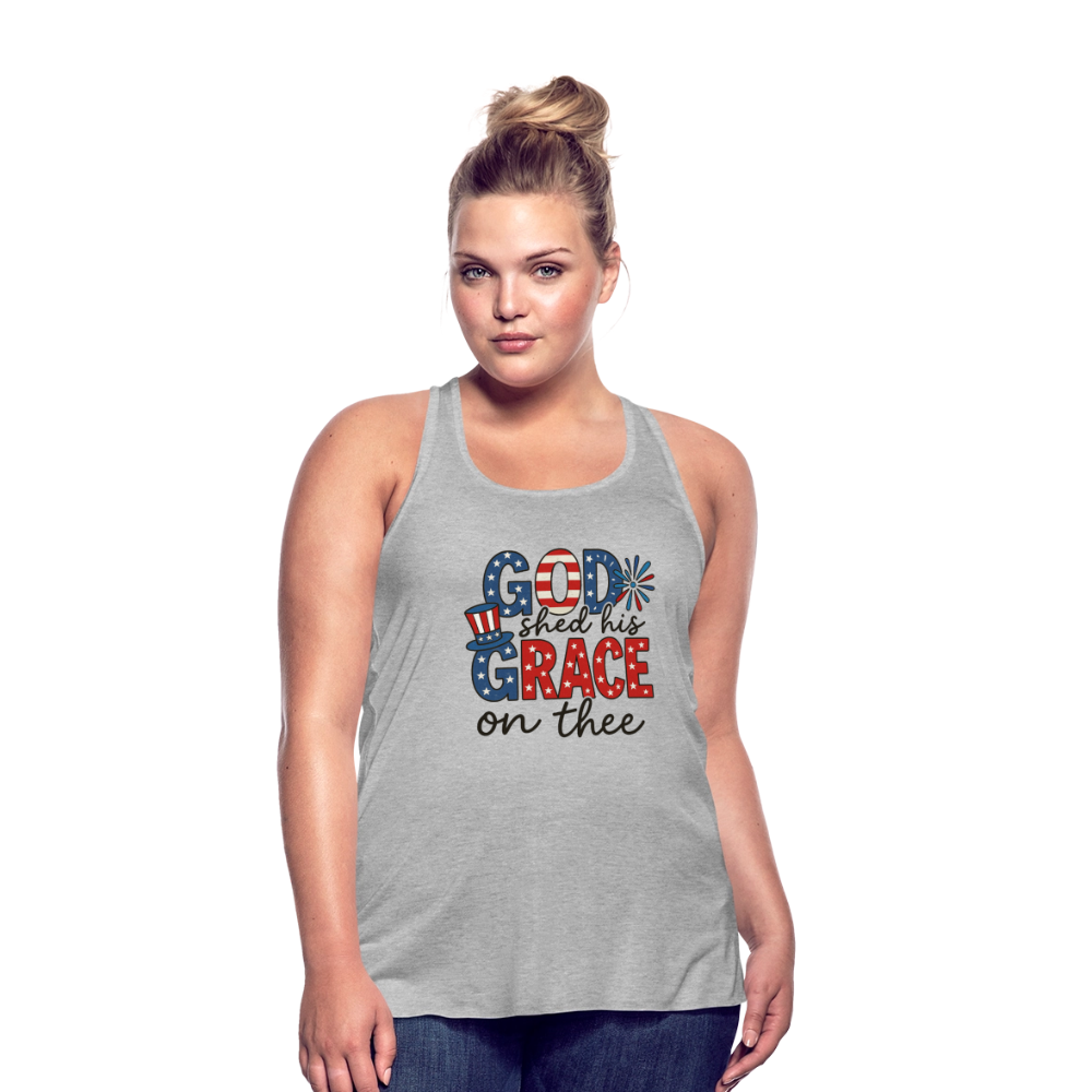 God Shed His Grace on Thee Women's Flowy Tank Top by Bella - heather gray