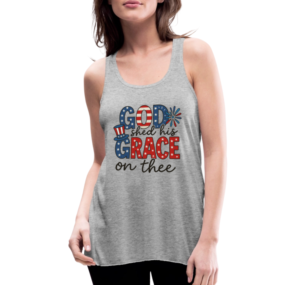 God Shed His Grace on Thee Women's Flowy Tank Top by Bella - heather gray