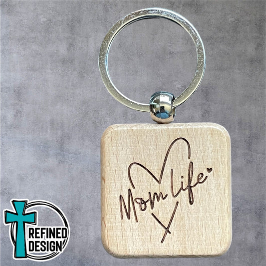 “Mom Life Heart” Keychain