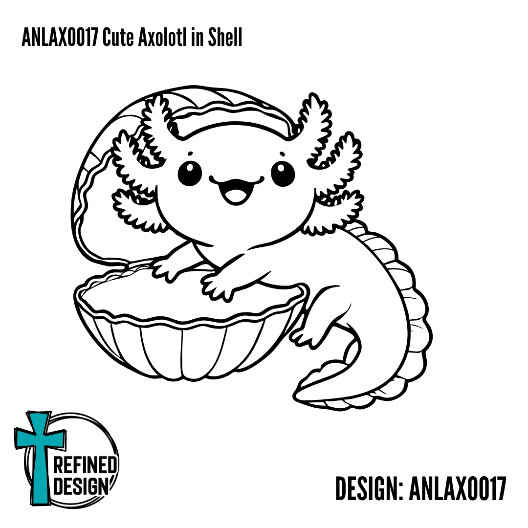 ANLAXO017 Cute Axolotl in Shell