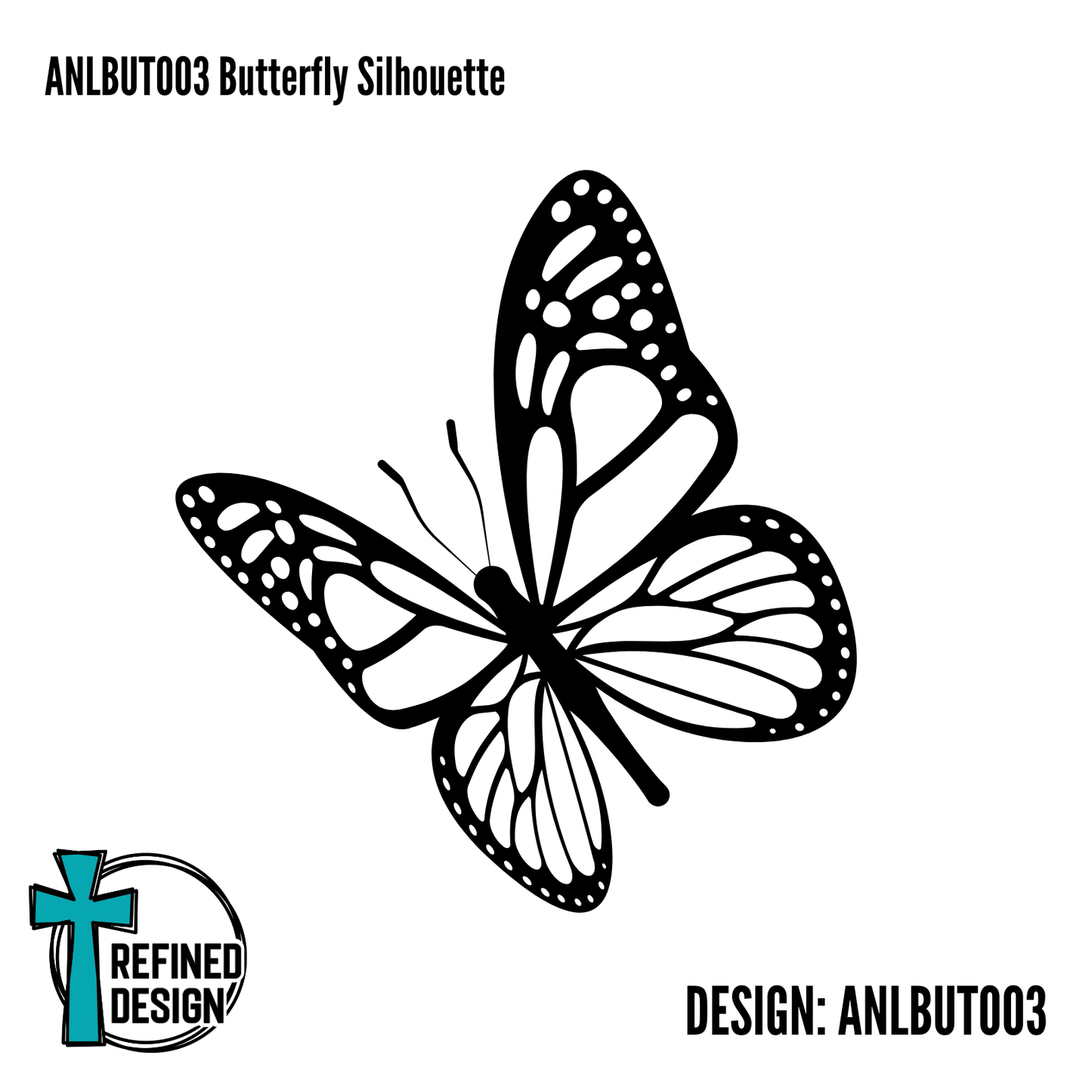 ANLBUT003 Butterfly Silhouette