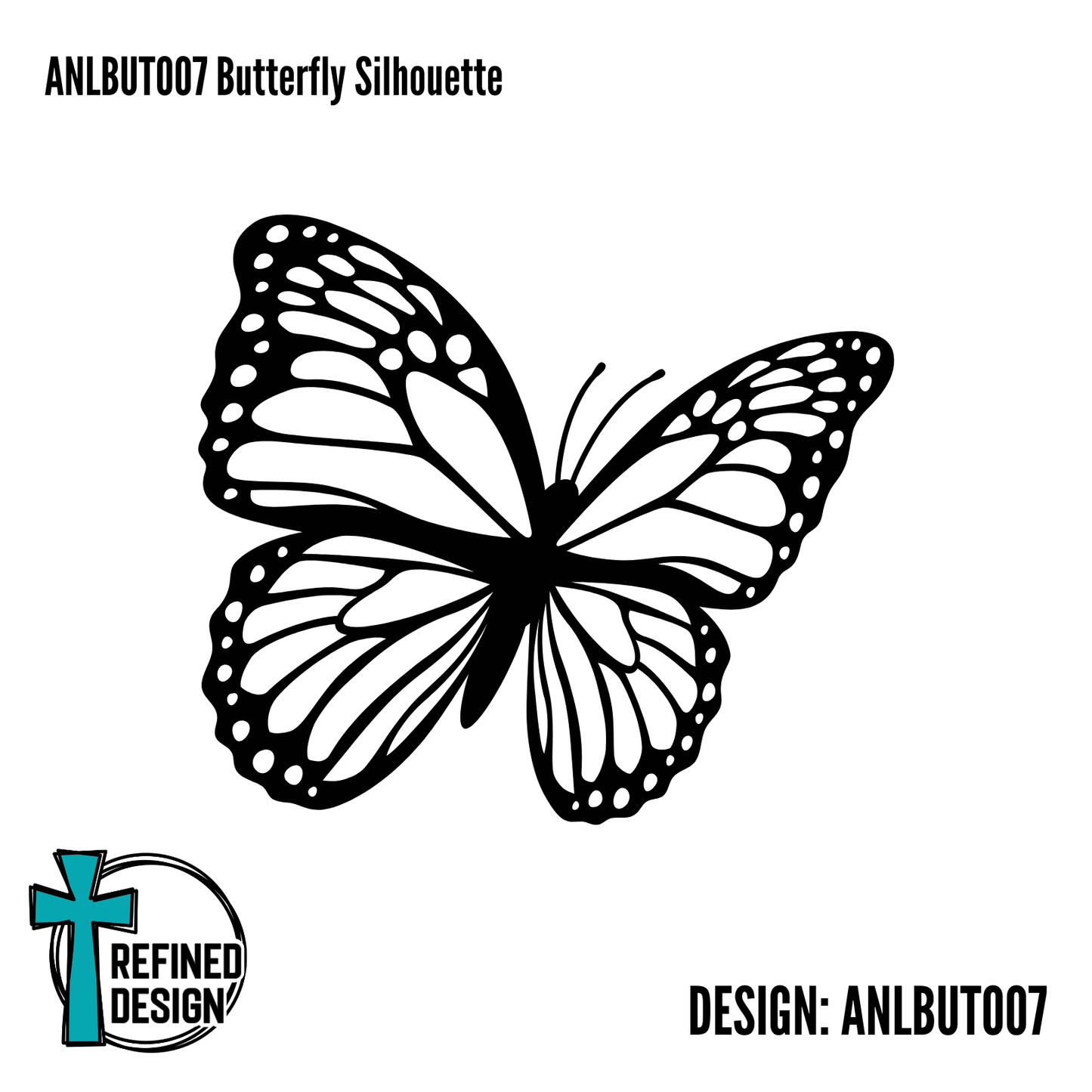ANLBUT007 Butterfly Silhouette