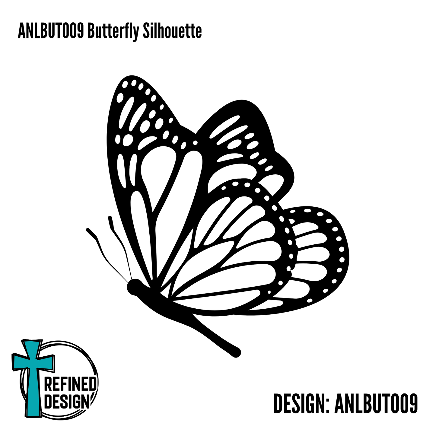ANLBUT009 Butterfly Silhouette