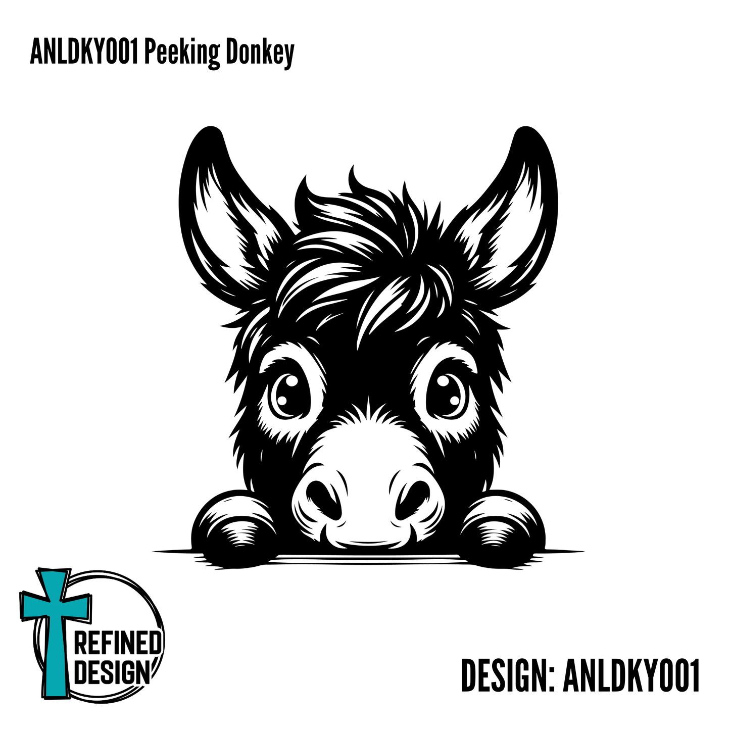 ANLDKY001 Peeking Donkey