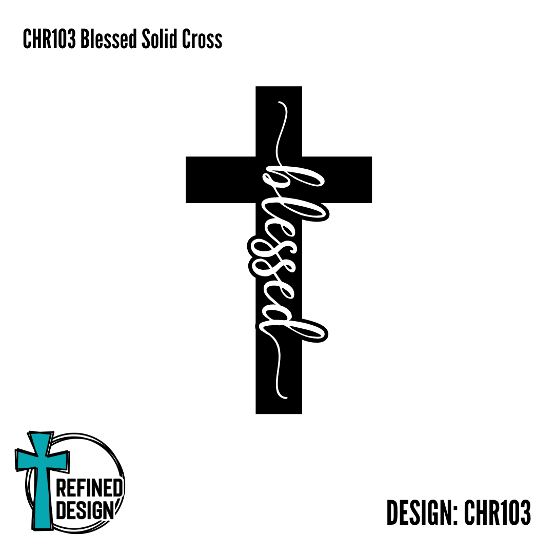 CHR103 Blessed Solid Cross