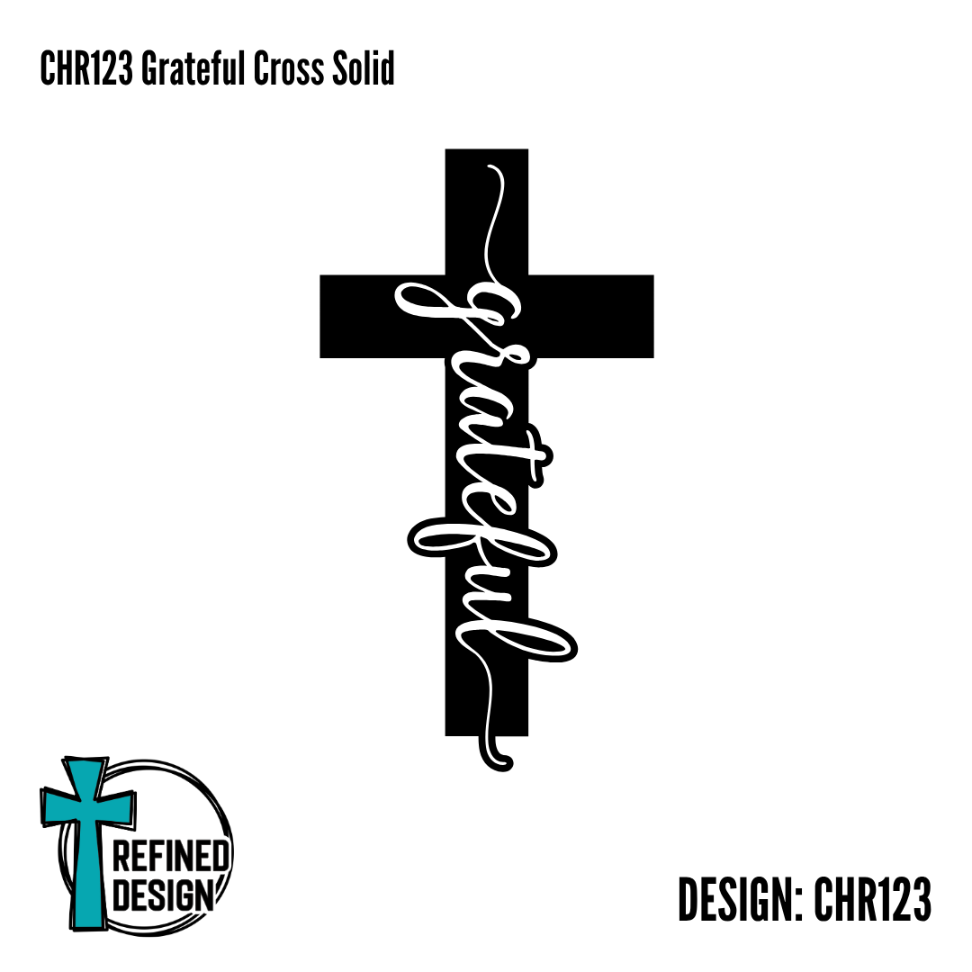 CHR123 Grateful Cross Solid