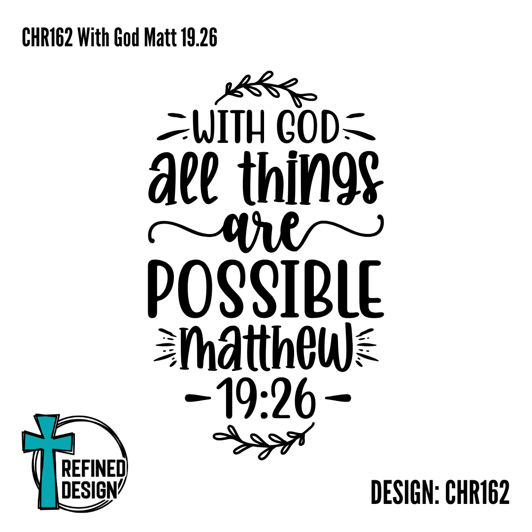 CHR162 With God All Things Are Possible