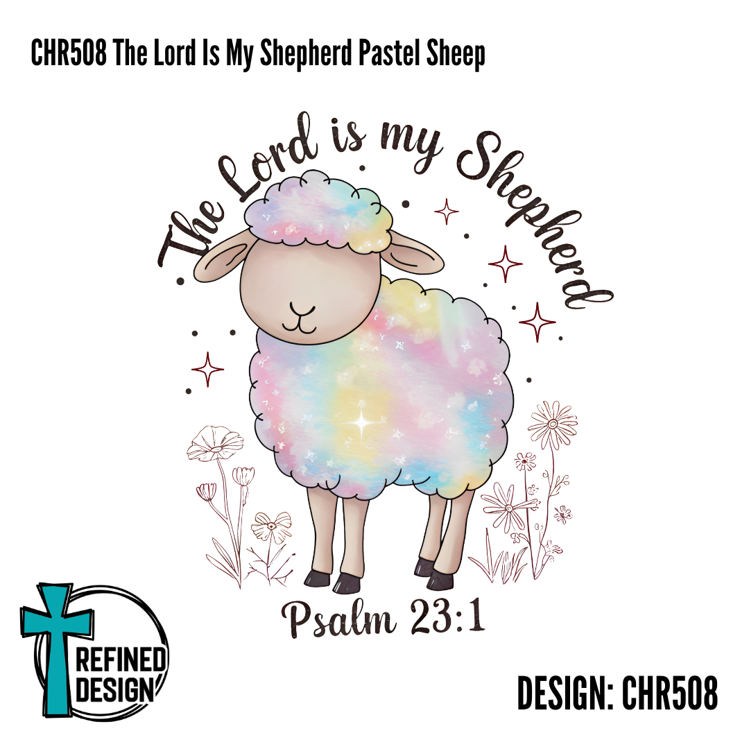 CHR508 The Lord Is My Shepherd Pastel Sheep