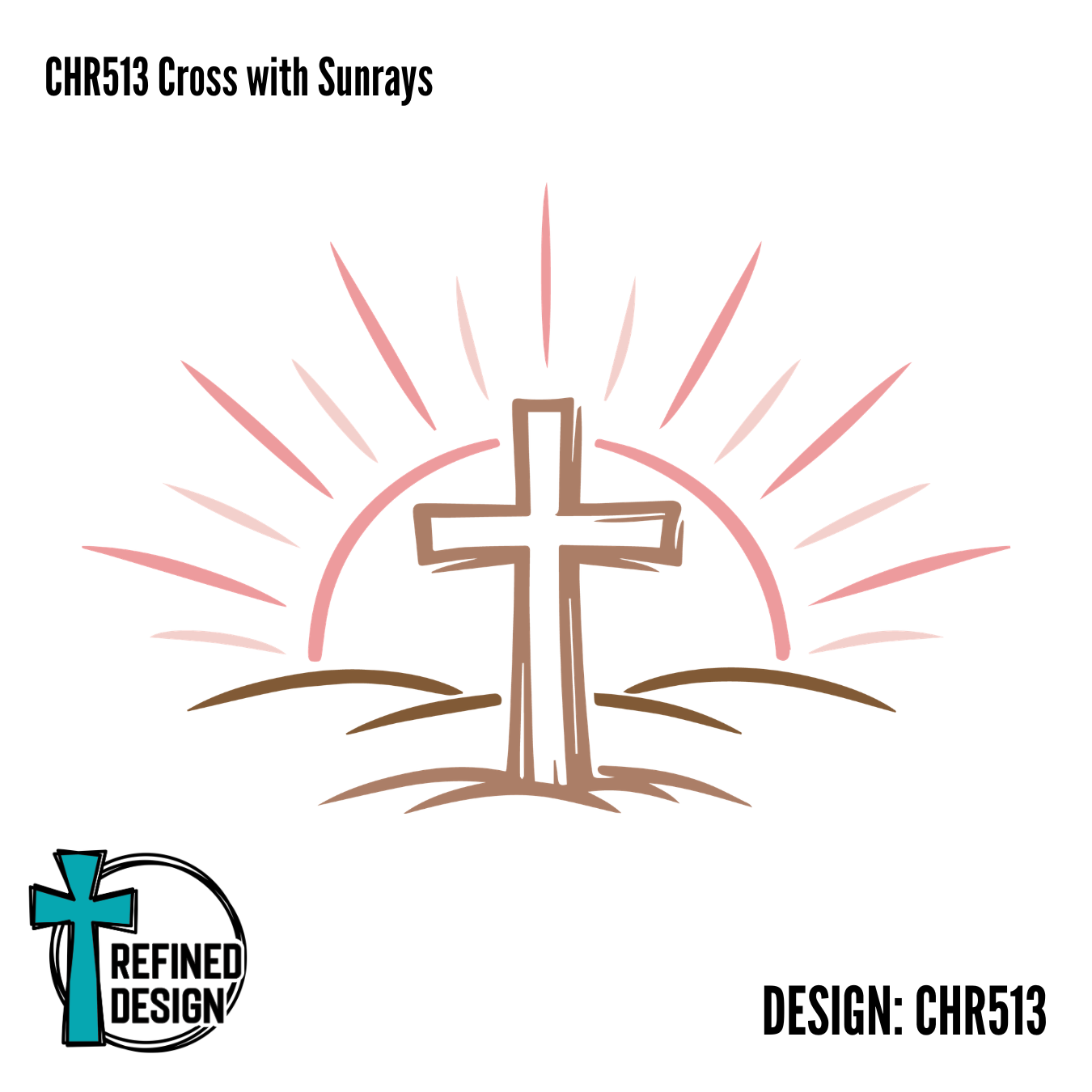 CHR513 Cross with Sunrays