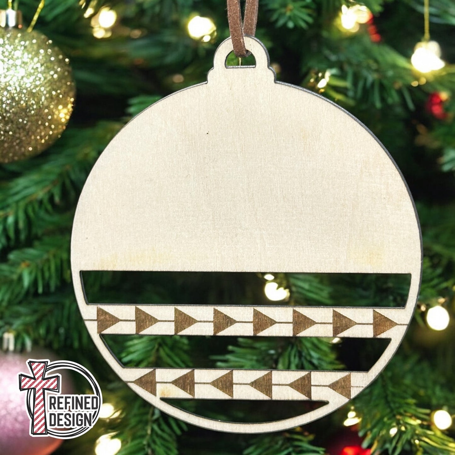 Personalized Geometric Patterned Ornament