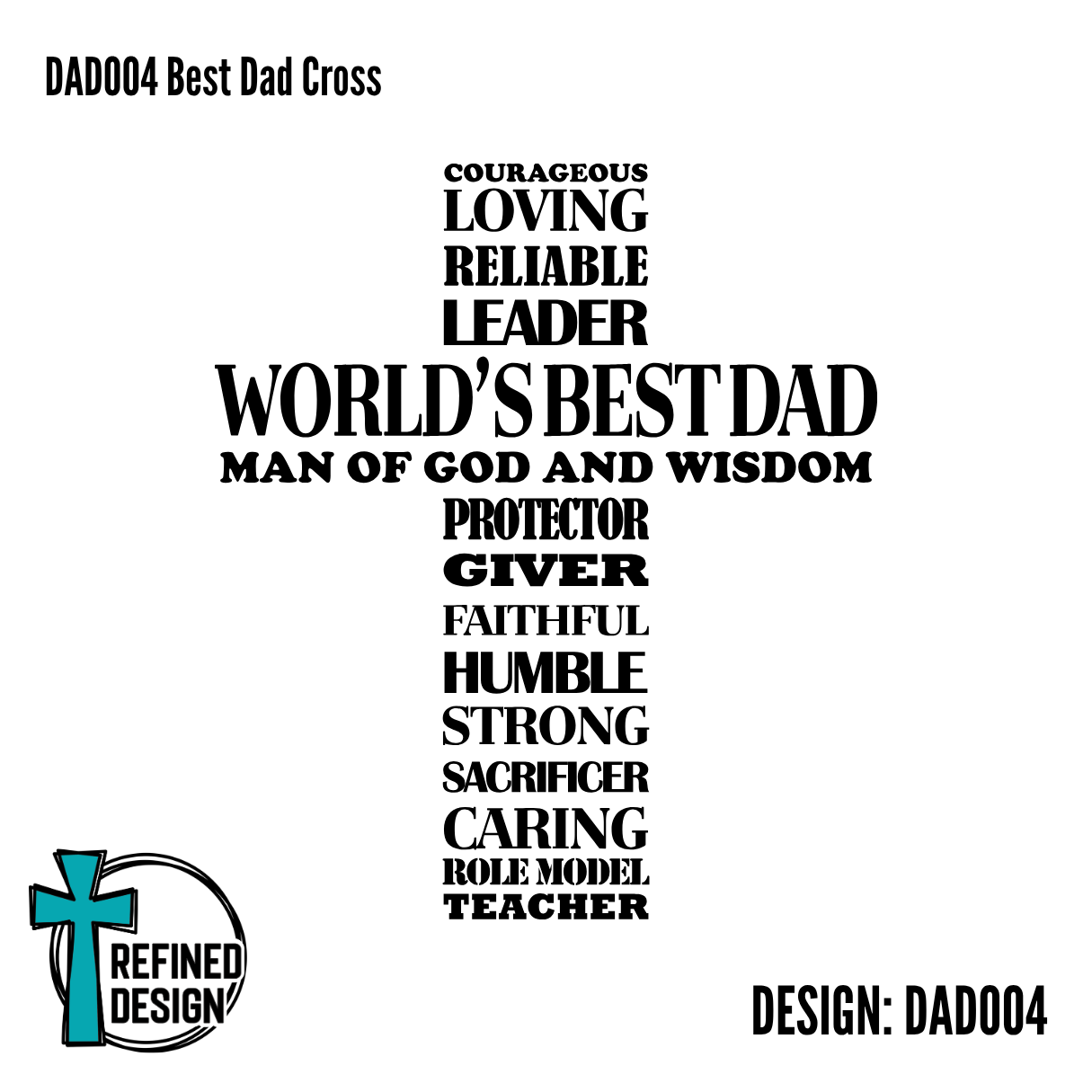 DAD004 Best Dad Cross