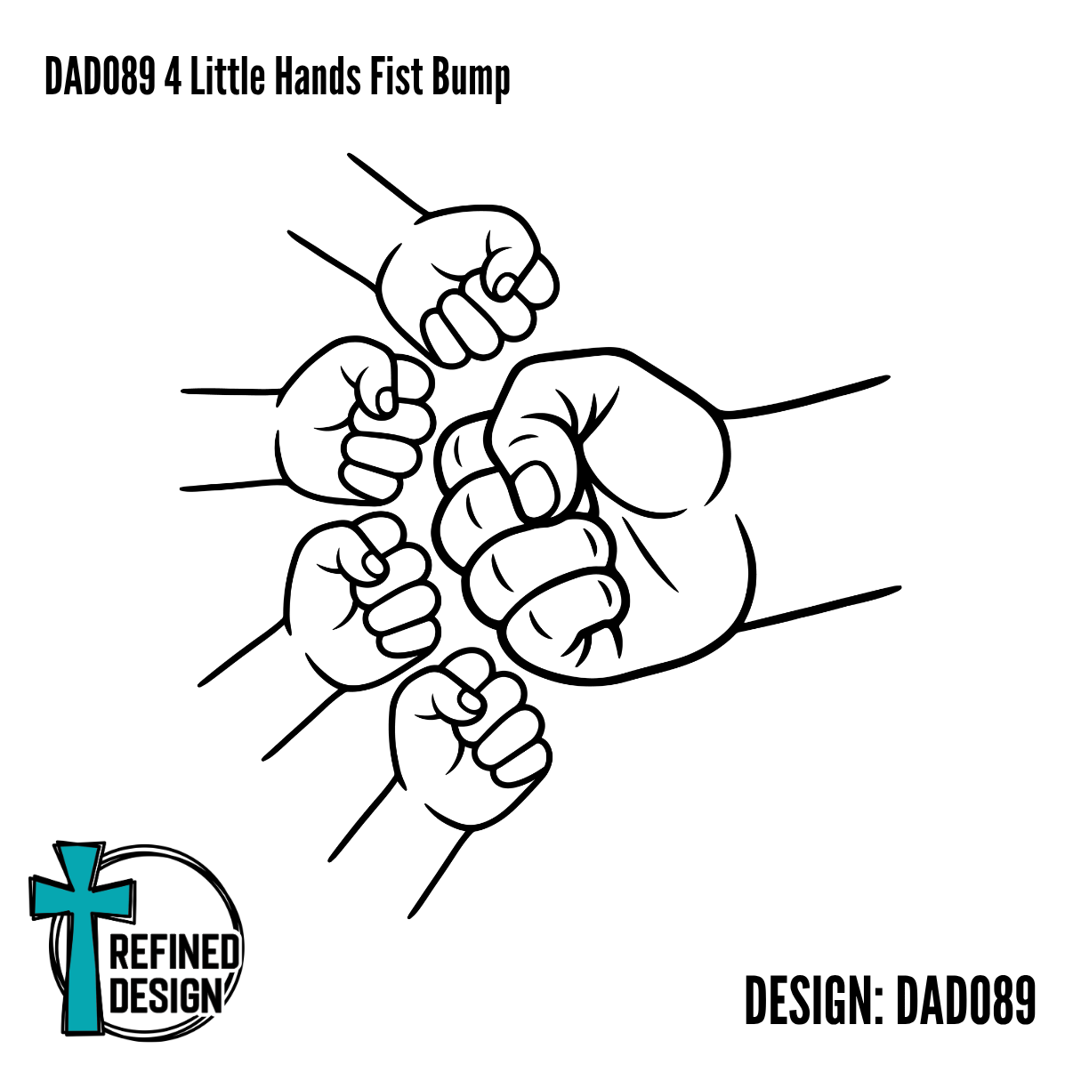 DAD089 4 Little Hands Fist Bump