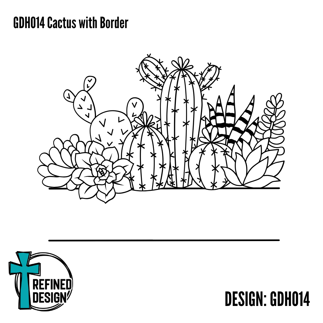 GDH014 Cactus with Border