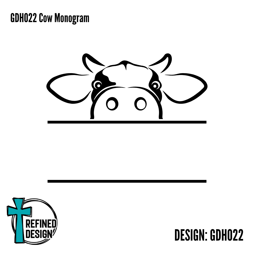 GDH022 Cow Monogram