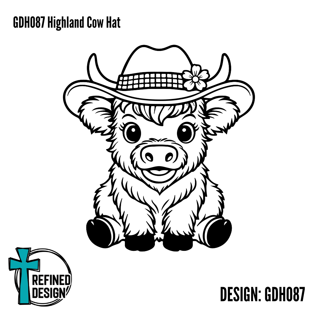 GDH087 Highland Cow Hat