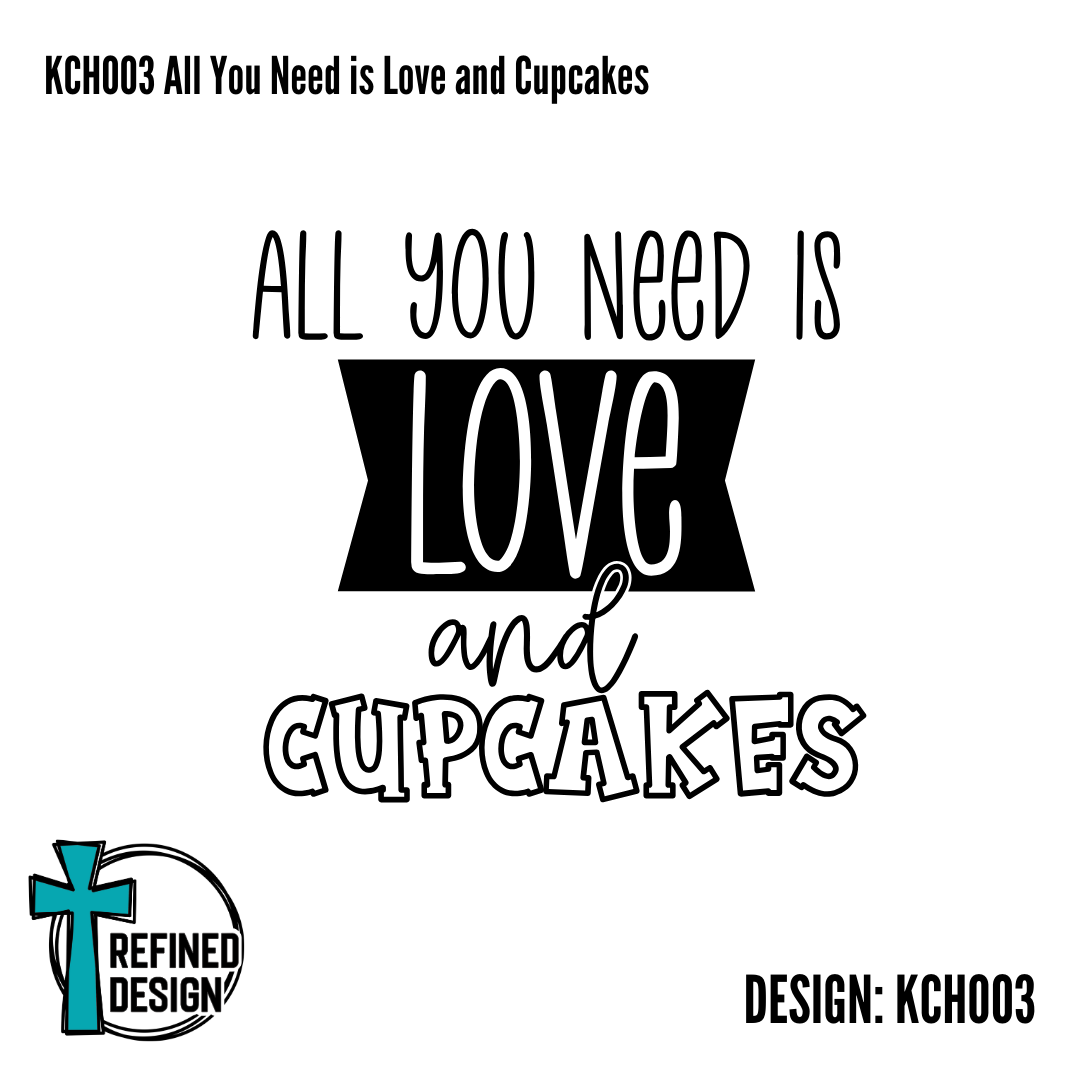 KCH003 All you need is love and cupcakes