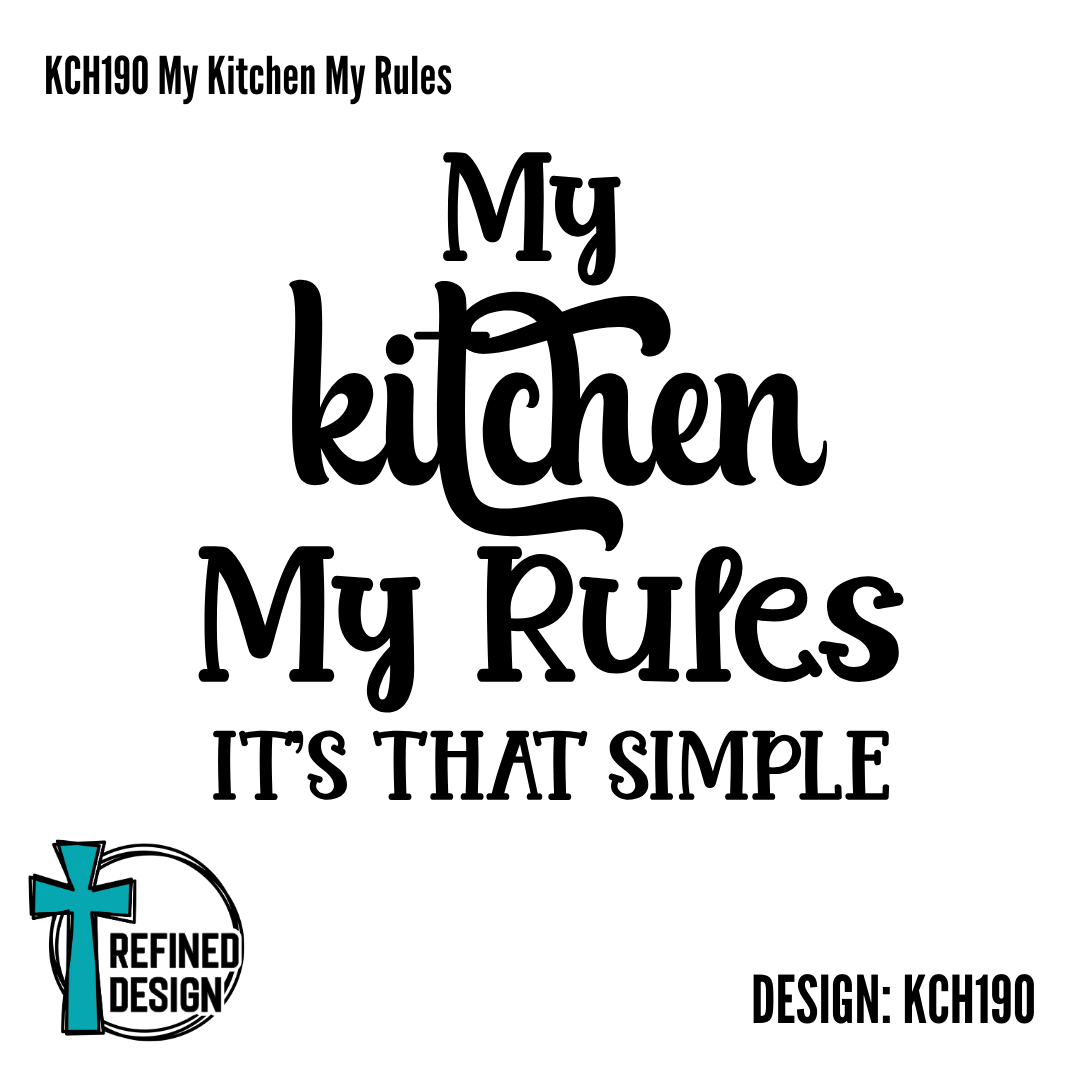 KCH190 My Kitchen My Rules