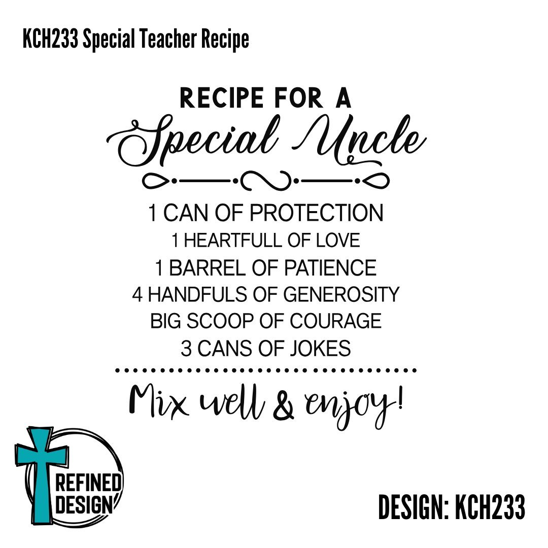 KCH233 Special Teacher Recipe
