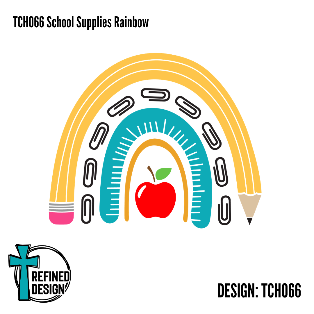 TCH066 School Supplies Rainbow