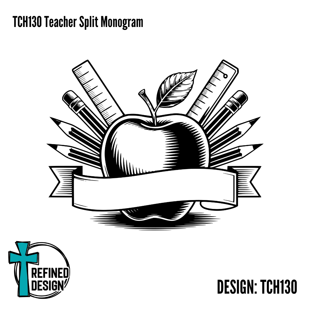 TCH130 Teacher Split Monogram