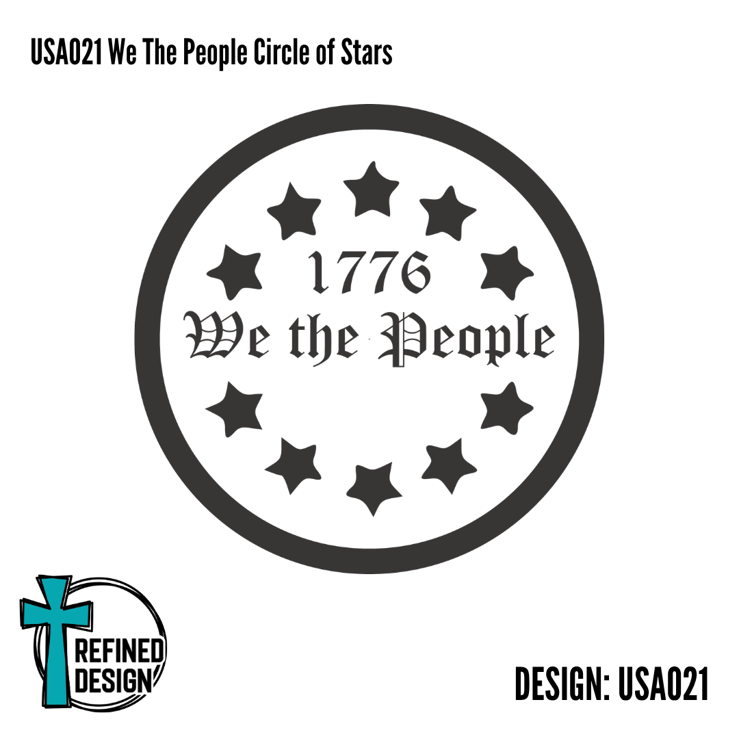 USA021 We The People Circle of Stars