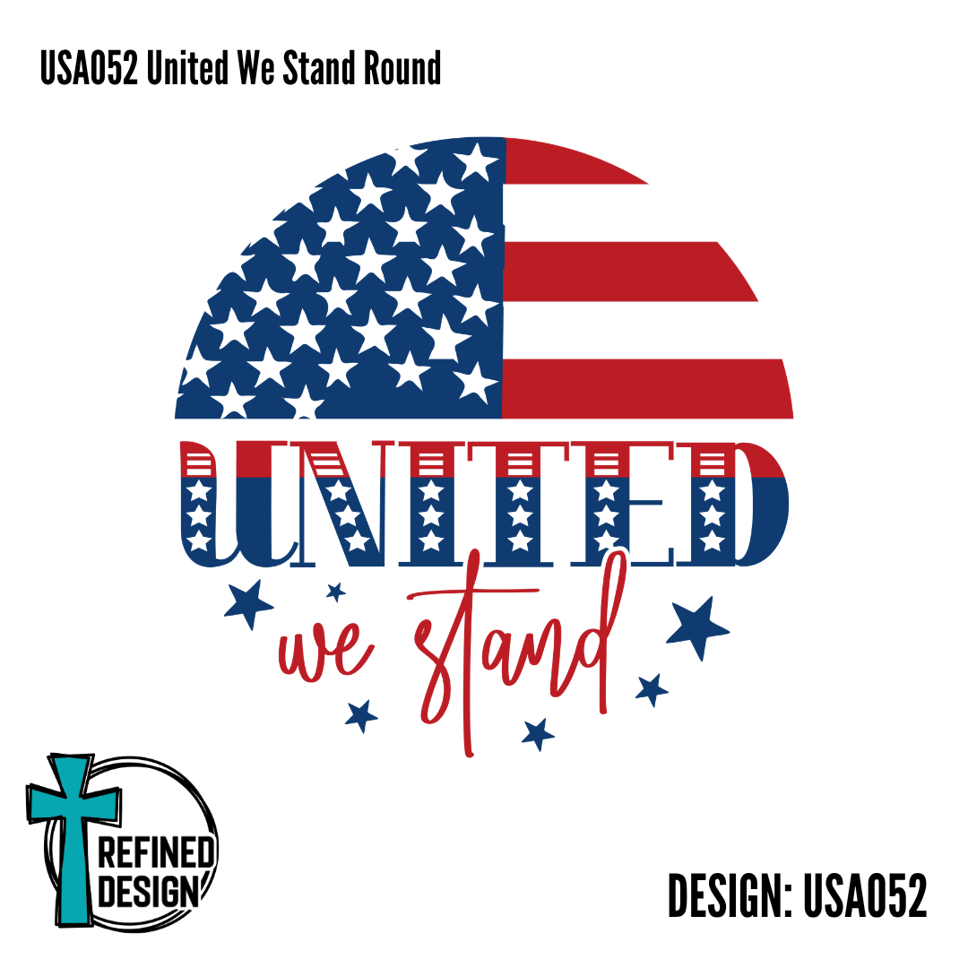 USA052 United We Stand Round