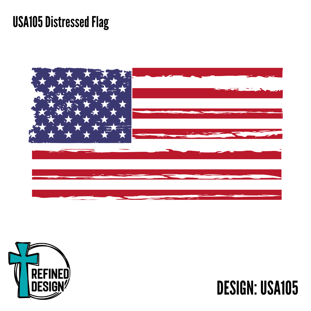 USA105 Distressed Flag