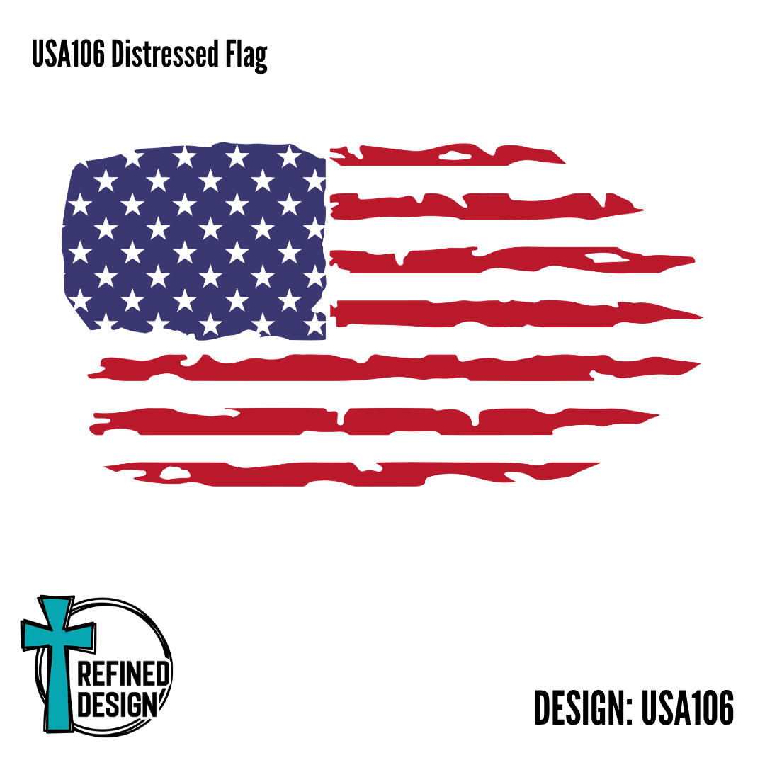 USA106 Distressed Flag