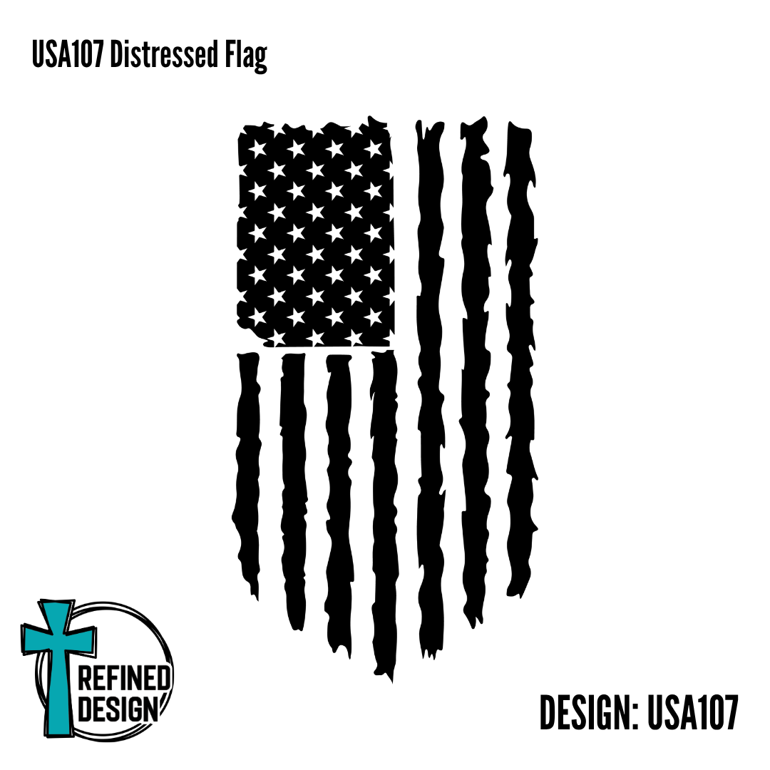 USA107 Distressed Flag
