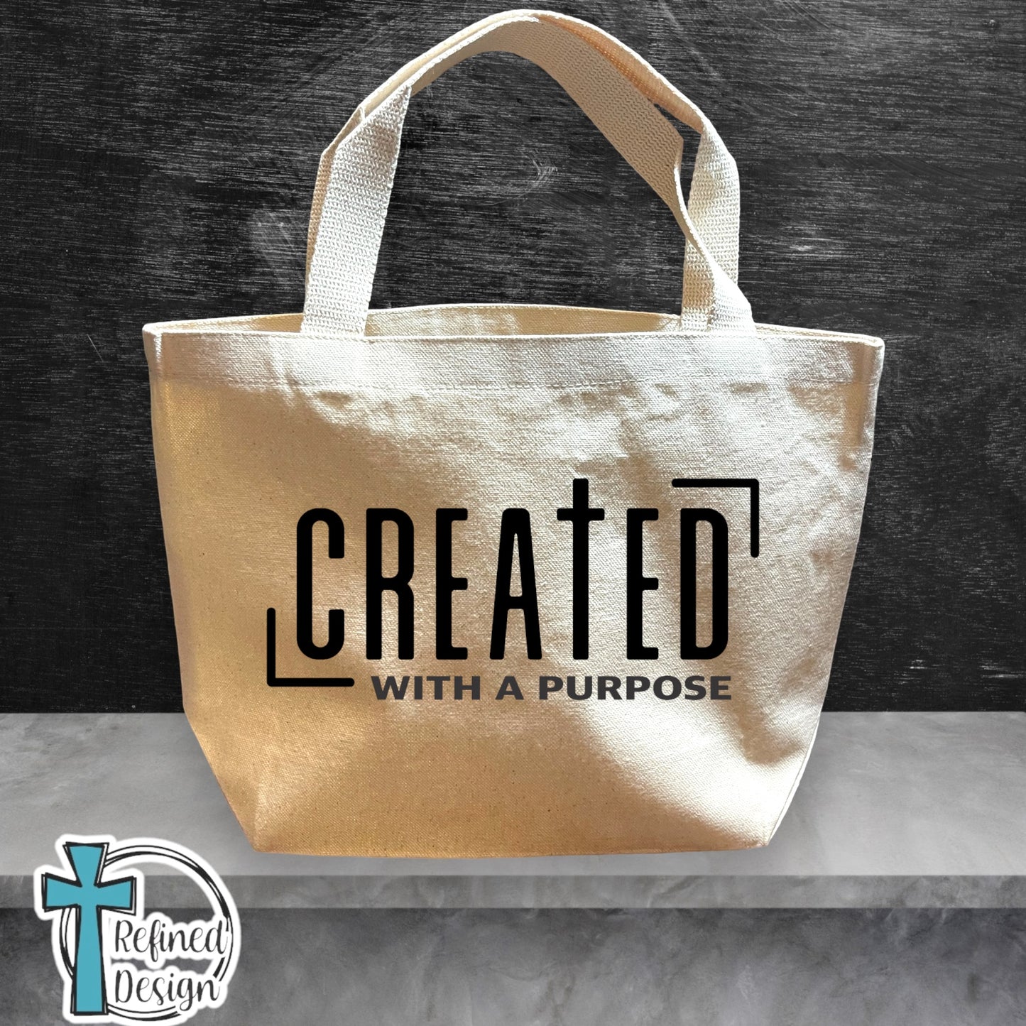 "Created With A Purpose" Bible Bag