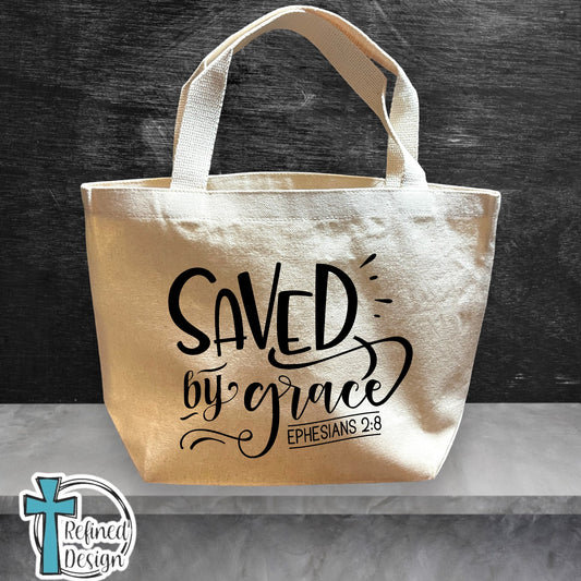 "Saved By Grace" Bible Bag